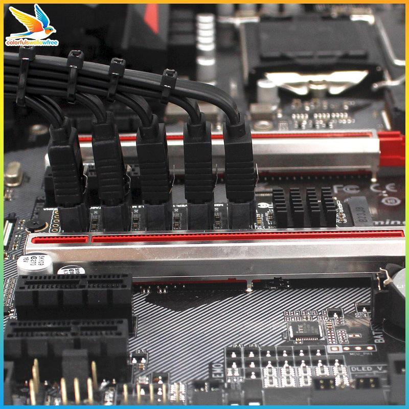 Colorfulswallowfree M.2 NVME PCI-E PCIE X4 X8 X16 Đến 6 Cổng 3.0 SATA Adapter Card Riser III ASM1166