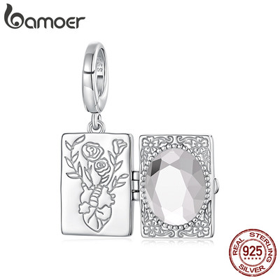 Nhẫn Bạc Bamoer 925 Đá Mặt Trăng Trang Sức Thời Trang Cho Nữ Quà Tặng