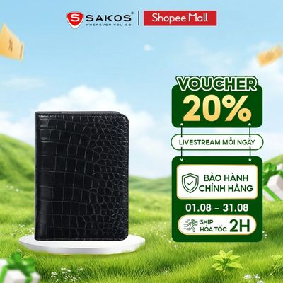 Ví Da Cá Sấu Đựng Hộ Chiếu SAKOS CARTERA Cao Cấp Sang Trọng