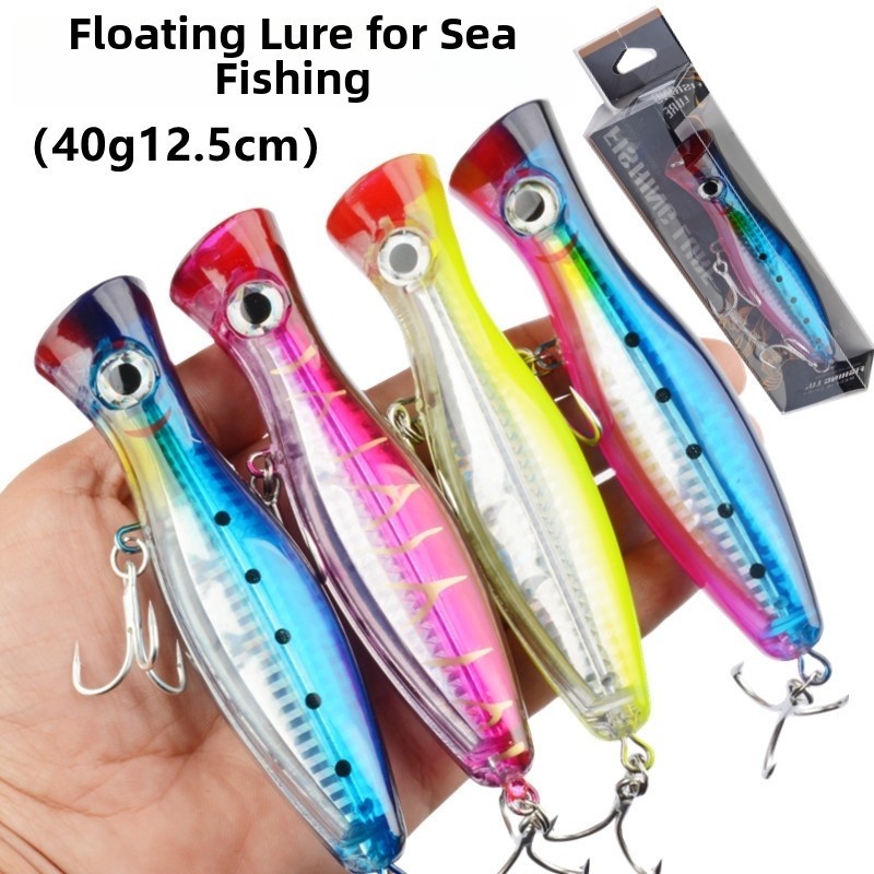 Popper Mồi Câu Cá Thiết Kế Popper Lớn Đúc Đường Dài Cho Bass