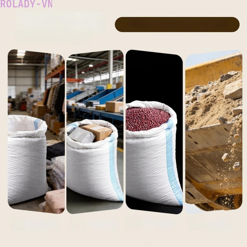 #ROYALLADY#PP Woven Bag Pack 5 Units 55cm x 95cm Strong for Rice For Cereal Flour