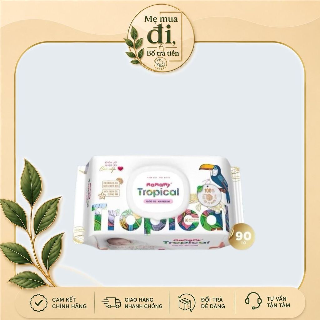 Khăn giấy ướt cho bé MAMAMY TROPICAL 90 tờ