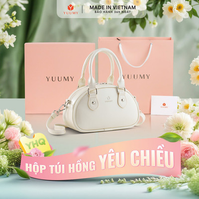 Bộ hộp quà YUUMY (Túi xách nữ YUUMY YTX93 + Hộp quà YHQ2 + Túi giấy YTG2 + Túi rút BVR3838 + Thiệp cảm ơn YBT1)