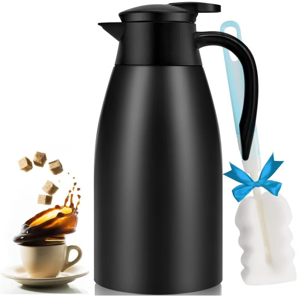 Carafe cà phê giữ nhiệt 68oz, Carafes cà phê bằng thép không gỉ để giữ nóng, Bình đựng trà cách nhiệ