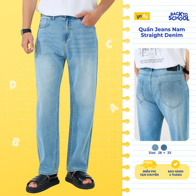 Quần Jeans Nam YODY Straight Denim – Urban Indigo Đứng Phom TRA MCJE26A004
