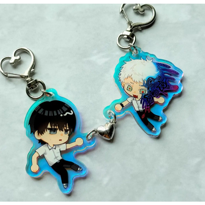 Hikaru and Yoshiki Summer Died Inspired Holographic Keychain Charms, TSHD Charms, Hikaru