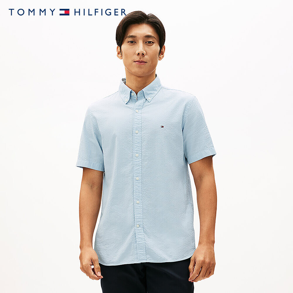 TOMMY HILFIGER - Áo Sơ Mi Nam Tay Ngắn Ak Seersucker Slid Rf S/S Shrt - MW0MW41053C1O