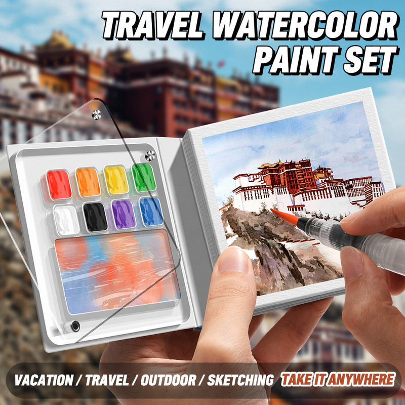 【Dễ Dàng Mang Theo】[Ideal For Travel] Watercolor Sketchbook/Portable Art Pad/Artist Drawing/Student 