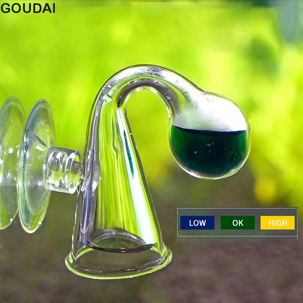 GOUDAI CO2 Khuếch Tán CO2 Chỉ Báo Hệ Thống CO2 Nồng Độ Phụ Kiện PH Lâu Dài Bể Cá Thủy Tinh Thả Check