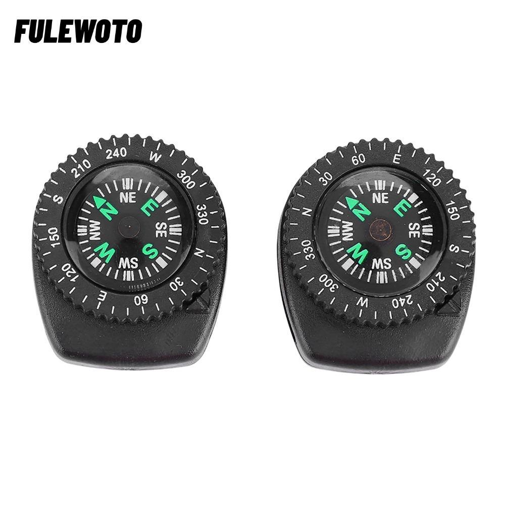FILEWOTO 6 chiếc La bàn cổ tay điều hướng, La bàn dây đeo đồng hồ màu đen có thể tháo rời, Dây đeo c