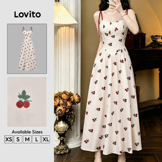 Lovito Kỳ nghỉ Váy Băng tương phản hoa Cấu trúc xếp ly Váy cho nữ LNE51425