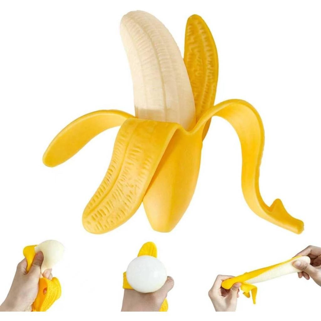 BananasFruitSqueezeToys, BananaSquishiesforStressReliefStress, StretchyFidgetToysforFunEasterBasketS