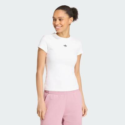 adidas Phong cách sống ÁO BABY TEE ESSENTIALS Nữ trắng KQ6730