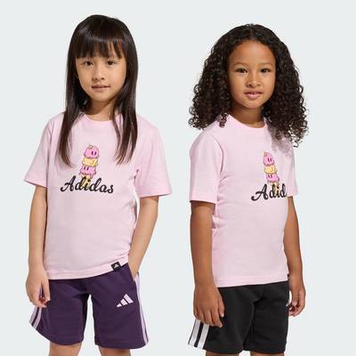 adidas Phong cách sống ÁO THUN GRAPHIC FOOD PACK CHO TRẺ EM Trẻ em Hồng KA0542