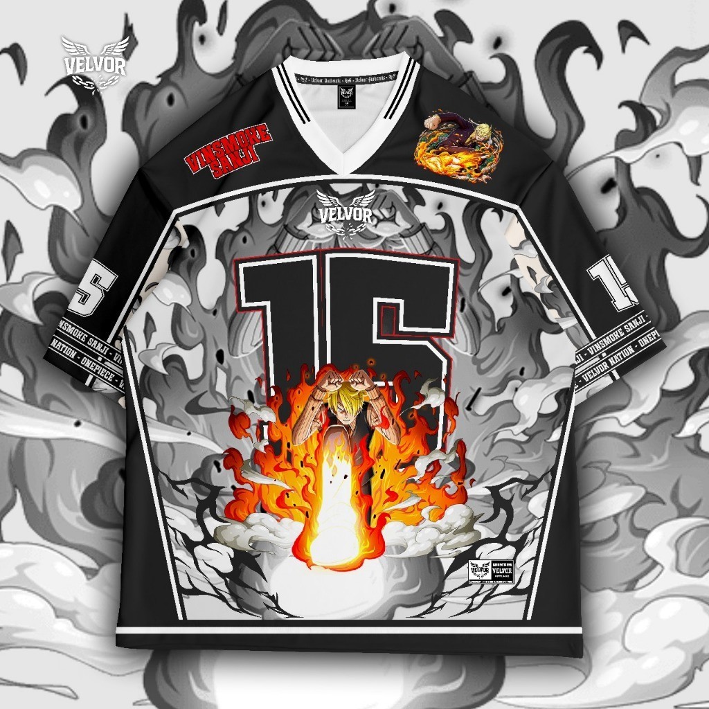 CAO CẤP OVERSIZE ANIME JERSEY TRẺ EM Jersey ONE PIECE 15 SERIES SỐ FULL Jersey
