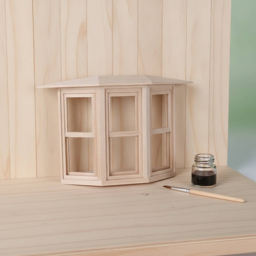 Pavilion thu nhỏ Chưa hoàn thiện Nhà búp bê Gazebo thu nhỏ Vỏ nhà búp bê bằng gỗ Gazebo Polygonal ch