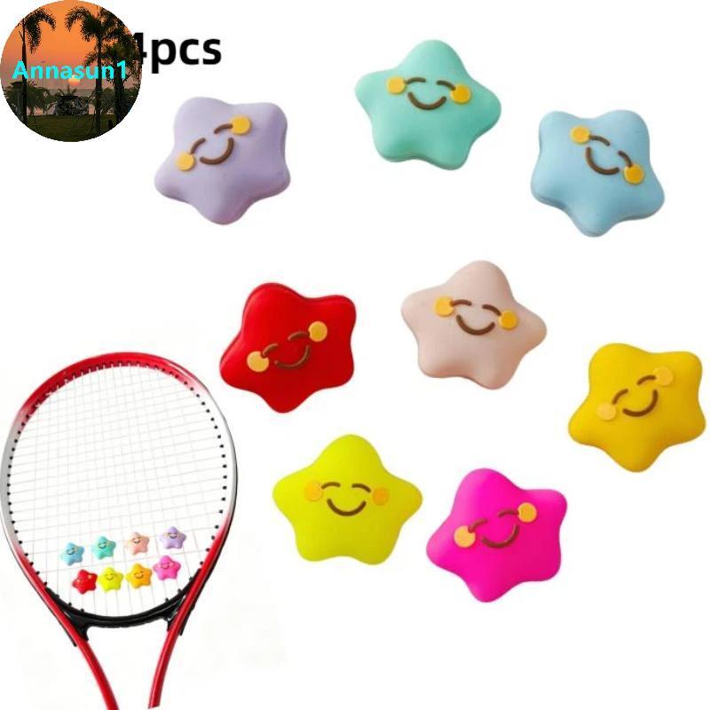 Annasun Silicone Tennis Raet Damper Phong cách ngôi sao Chống mài mòn Sho Hấp thụ nhiều màu để sử dụ