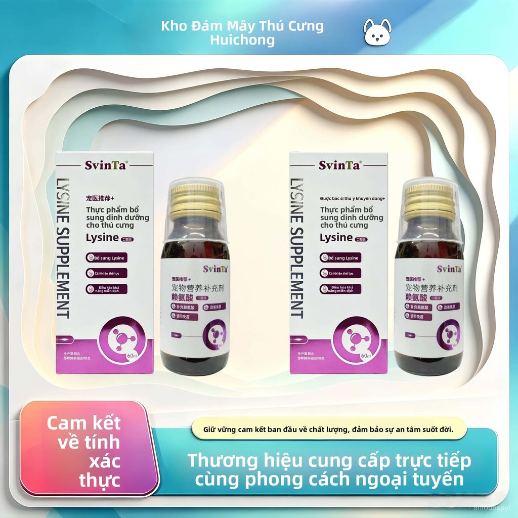 L-Lysine bổ dinh dưỡng tăng đề kháng cho chó mèo 60ml chính hãng bán chạy