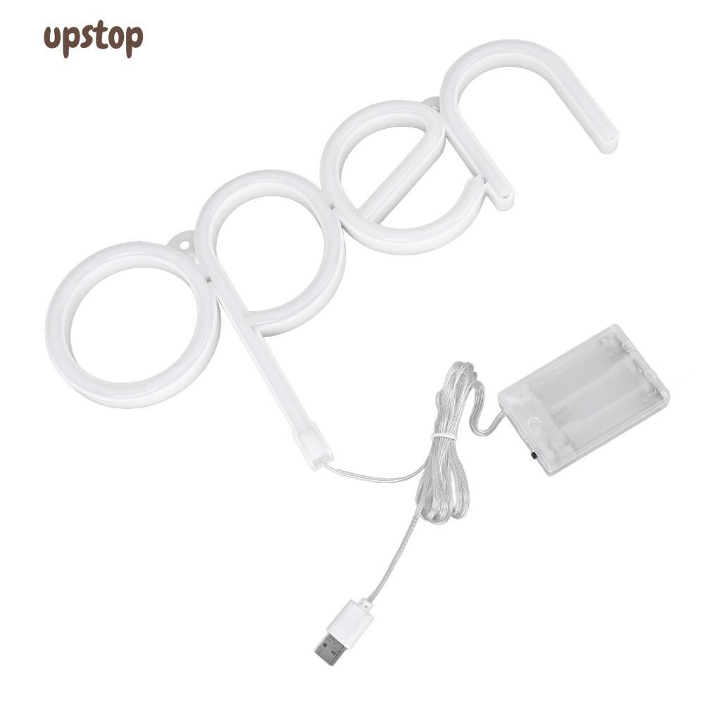 UPSTOTO Neon Open Sign, Chất liệu PVC LED Open Sign, Pin đa năng 11,34 × 5.71in Chạy bằng USB Treo t