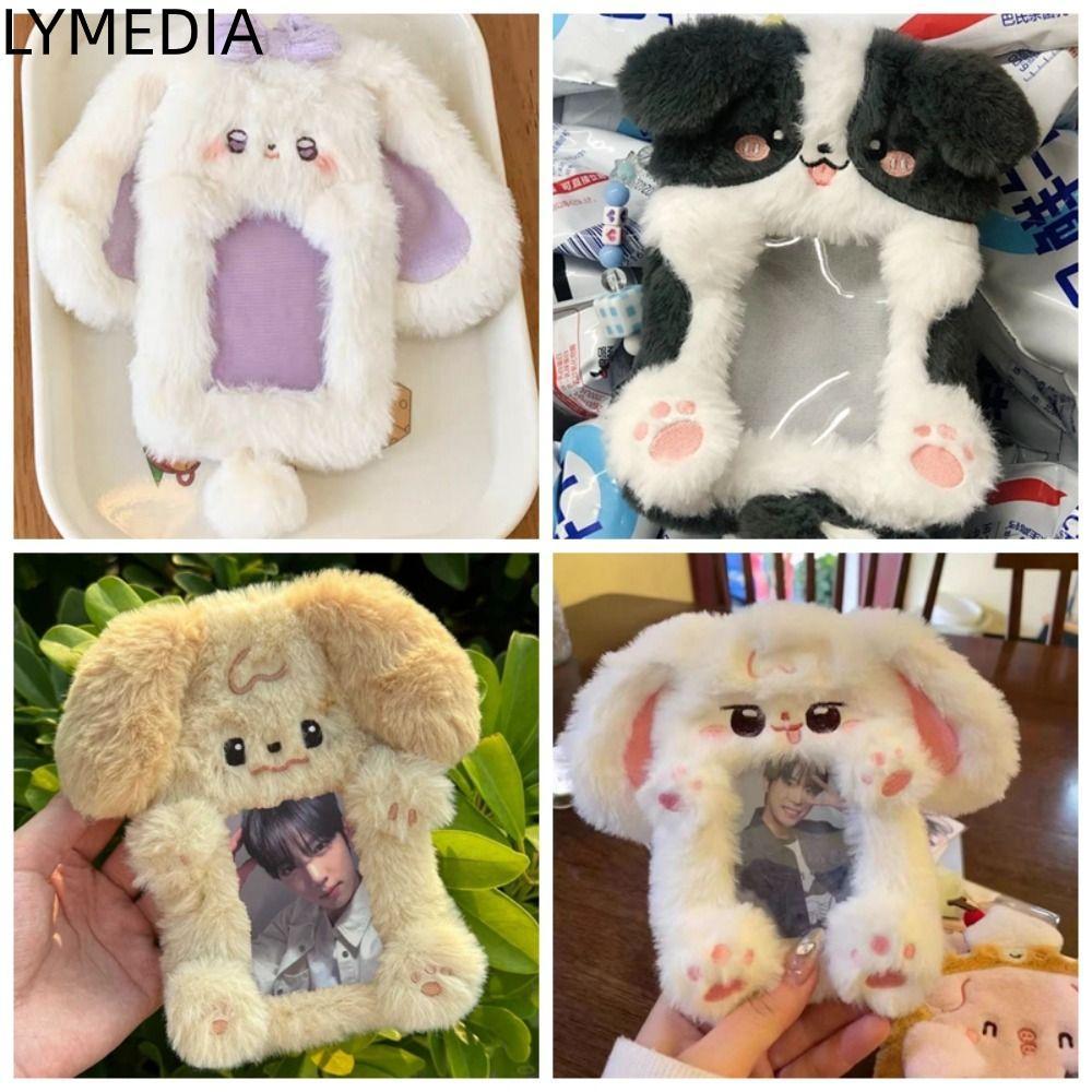 LYMEDIA Photocard, Sang Trọng Tai Thỏ / Border Collie Photo Card Holder, Hoạt Hình Đa Năng Thẻ Tay T