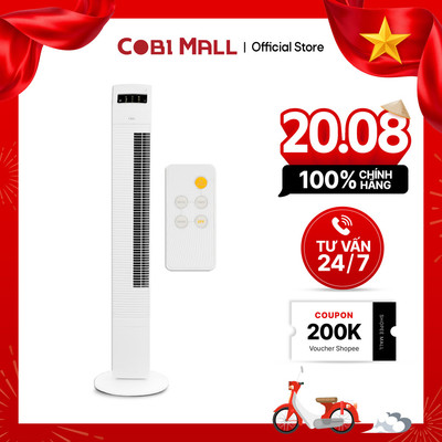 Quạt Tháp Anion 44" COBI - Màu Trắng, Làm Mát Nhanh, Thiết Kế Hiện Đại, Phân Bổ Gió Đều