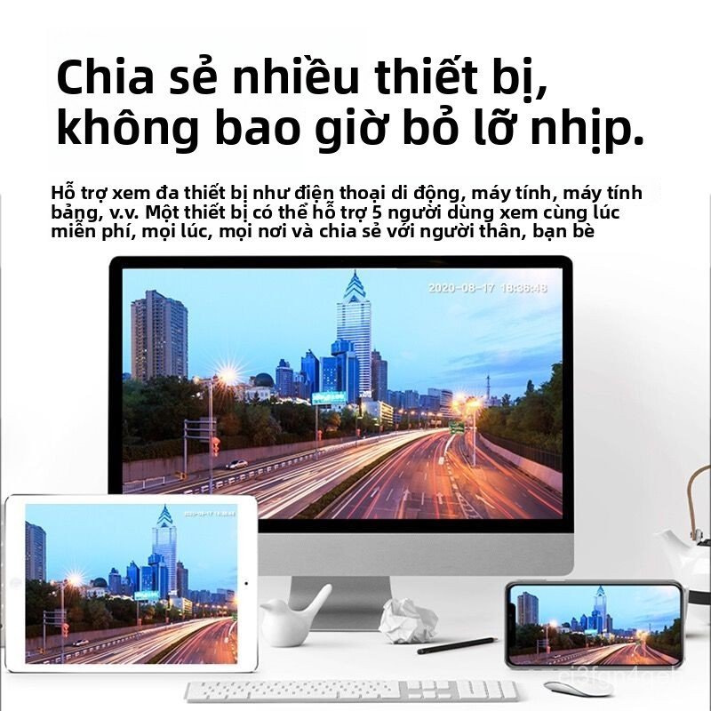 Camera IP 8MP HD PoE hồng ngoại giám sát trong nhà xem qua điện thoại sắc nét