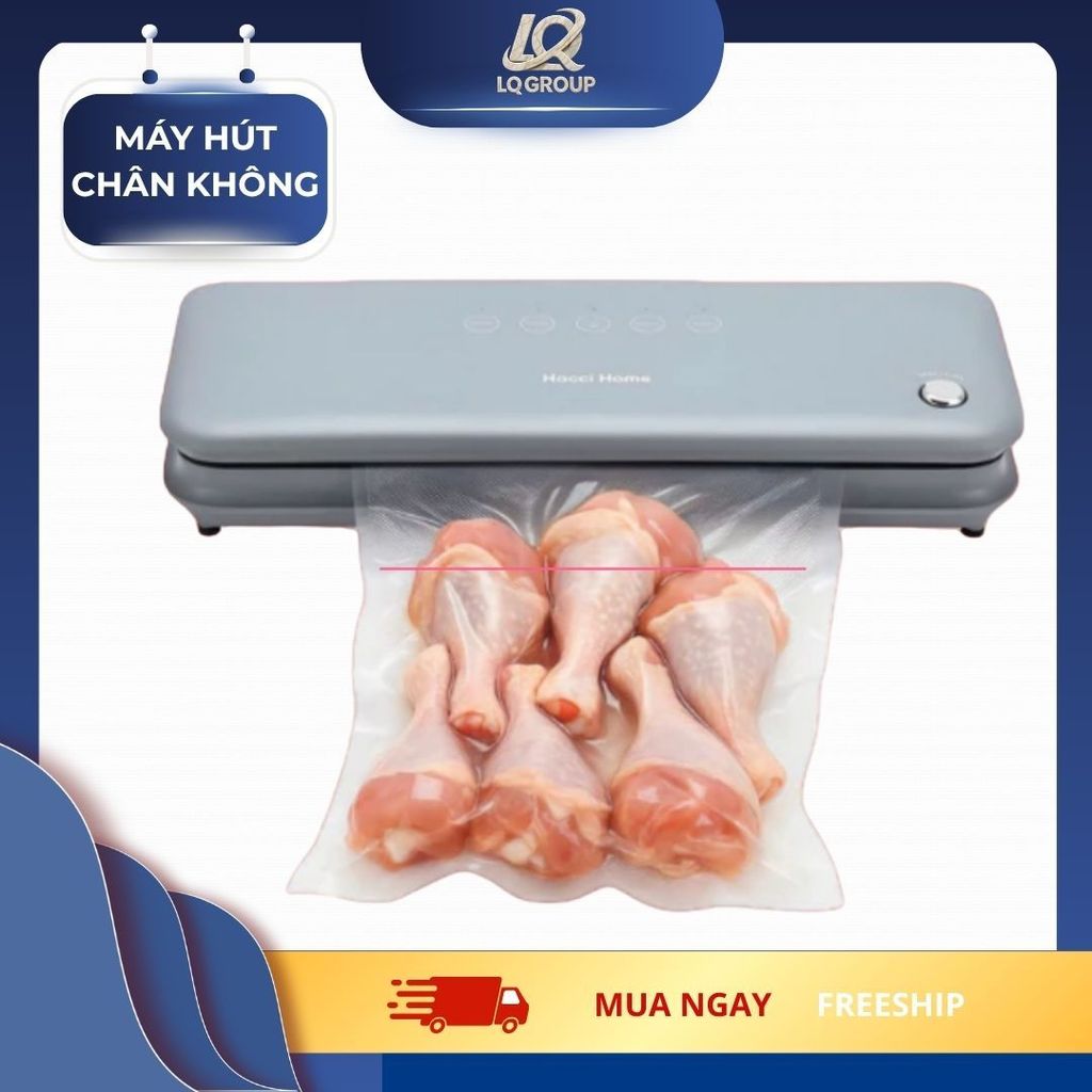 LQ- [Hecci Home]Máy hút chân không thực phẩm Hecci Home HC3800 không kén túi bảo quản thực phẩm tươi