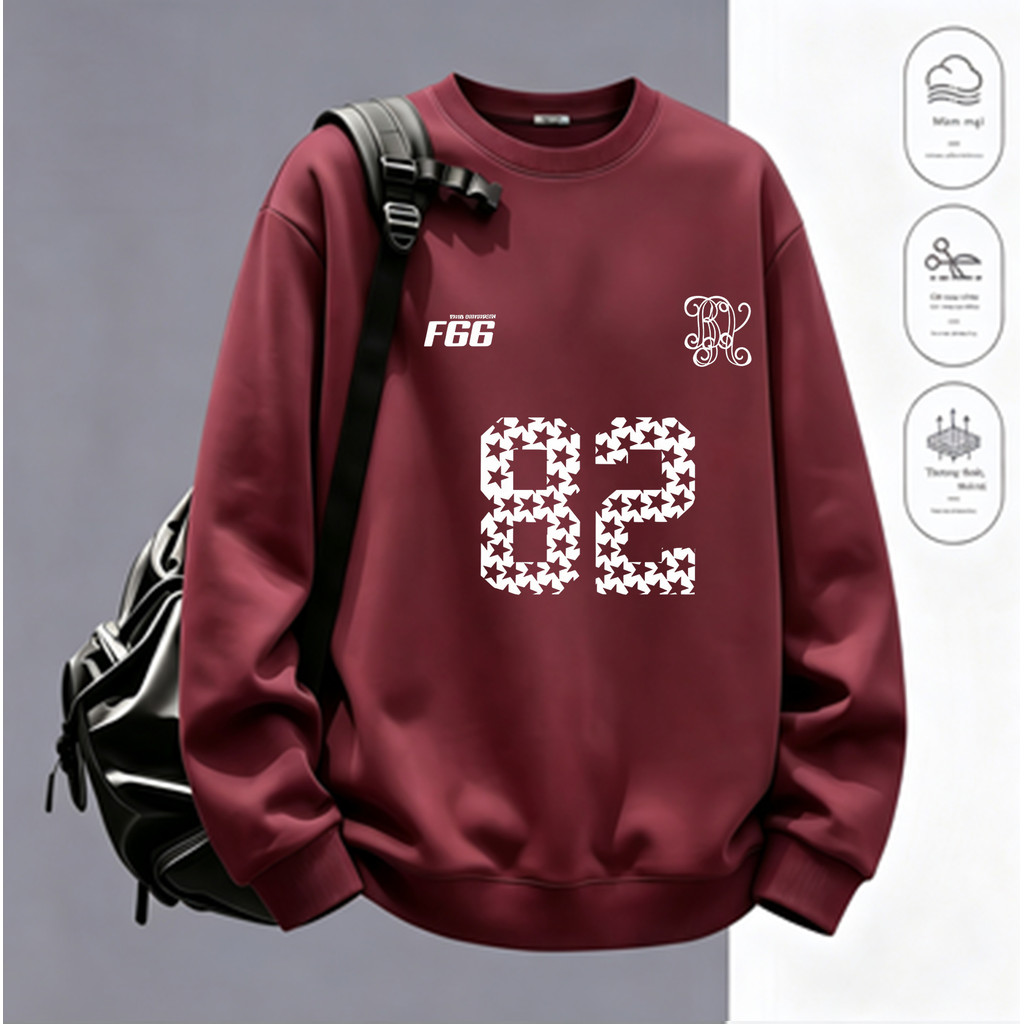 COD✅ (Hồ Chí Minh)RTOML áo dài tay nữ form rộng pattern vietnam korean Huy hiệu số hoa văn sao