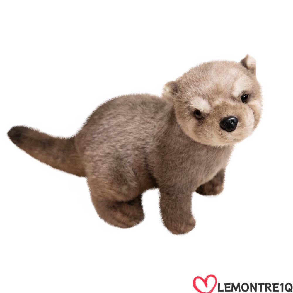 Búp bê Otter LEMONTREE, Búp bê sang trọng Otter 38CM, Tư thế nằm dễ thương Mô phỏng Otter Thú nhồi b