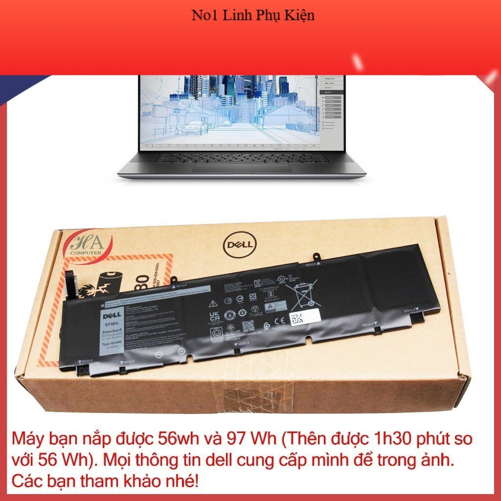 Pin Thay Thế cho Laptop Dell Precision 5760