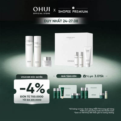 [OHUI Official] Bộ 6 món dưỡng trắng da chuyên sâu cao cấp OHUI Extreme White Special Set 390ml