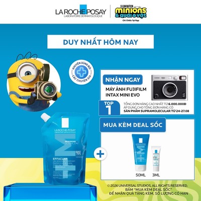 [ĐỘC QUYỀN ONLINE] Gel rửa mặt cho da dầu mụn nhạy cảm Effaclar Foaming Gel 400ml (Túi refill)