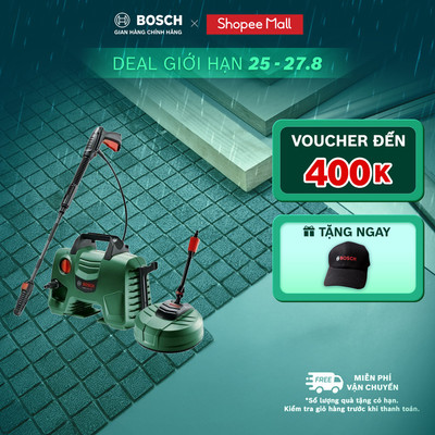 Máy phun xịt rửa Bosch Easy Aquatak 120 kèm 1 Phụ kiện chà rửa sân