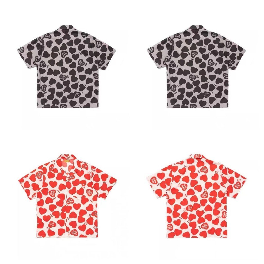 YQEU Spot Goods[Daily Order]25ss Summer human All-over printed short-sleeve shirt Hawaiian style bea