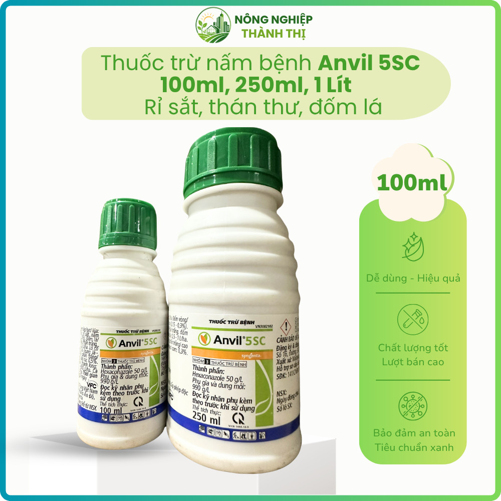 Anvil 5SC Syngenta 100ml/250ml/1L - Xử Lý Rỉ Sắt, Thán Thư, Phấn Trắng, Đốm Lá
