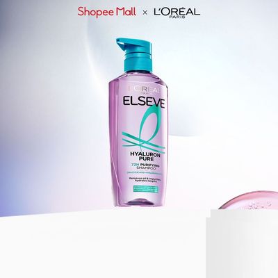 Dầu gội nhẹ bồng mái tóc 72H Elseve HA Pure cho da đầu dầu hoặc Moist cho da đầu khô 620ML