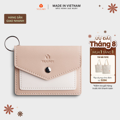 Ví Yuumy (Thời trang nữ nắp gập cỡ nhỏ - Ví móc khóa da YMK8) Bagsmart