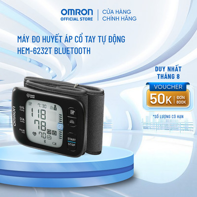 Máy Đo Huyết Áp Cổ Tay Tự Động OMRON HEM-6232T Bluetooth