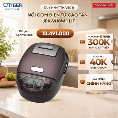 Nồi Cơm Điện Tử Cao Tần Tiger JPK-W10W 1 lít - Hàng chính hãng