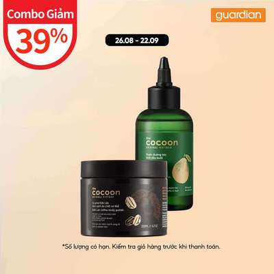 Combo Nước Dưỡng Tóc Tinh Dầu Bưởi Cocoon 140ml & Cà Phê Đắk Lắk Làm Sạch Da Chết Cocoon 200ml
