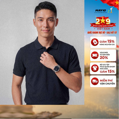 Áo phông nam cộc tay May 10 mã 140126006LV Tím than