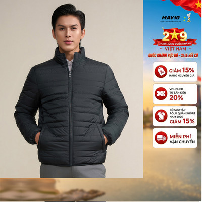 Áo khoác bông nam hai mặt May 10 mã 030124221LGG BLACK