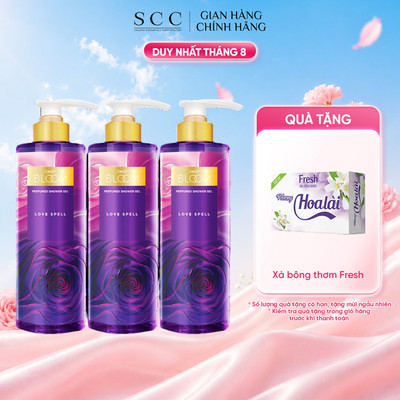 Combo 3 Chai Sữa Tắm Nước Hoa Cindy Bloom Hương Thơm Ngọt Ngào, Nữ Tính, Làm Sạch Dịu Nhẹ 640g