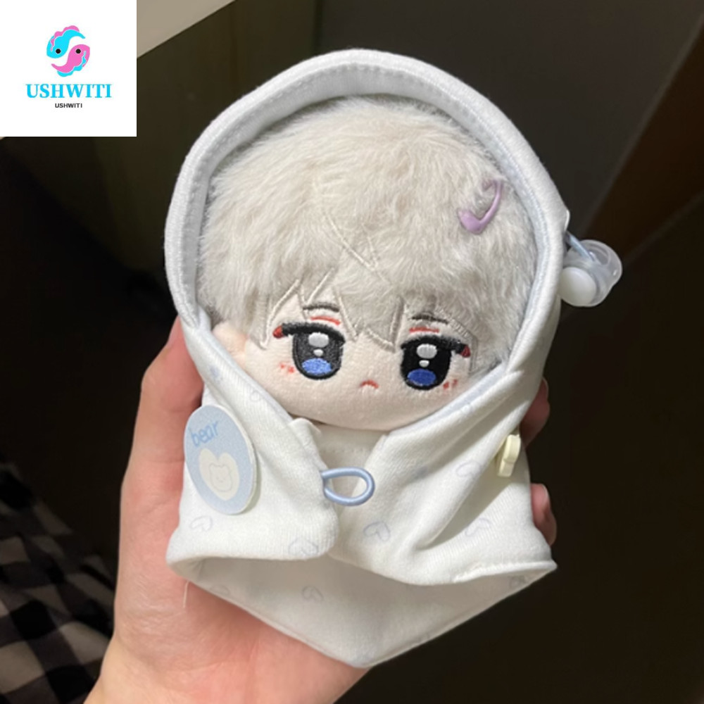 Quần áo búp bê MLINX 10cm, Túi ngủ quấn quần áo búp bê cotton 10cm, Quần áo DIY Áo choàng Chăn nhỏ B