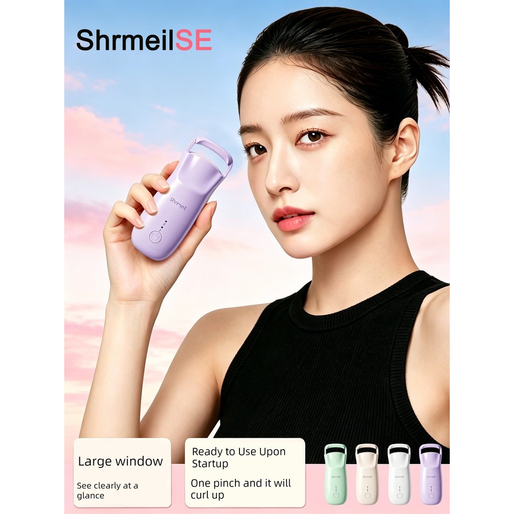 kẹp mi lemonade kẹp mi Shrmeil Điện Làm Nóng Lông Mi Uốn Uốn Cong Lâu Dài Định Hình Điện Sưởi Sạc Nữ