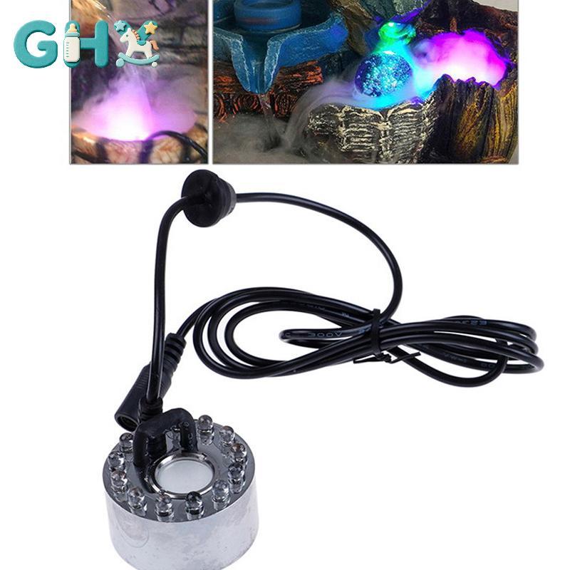 GHX Halloween LED Đài Phun Nước Ao Fogger Mini Mist Maker Fogger Ao Vườn Máy Phun Sương Cho Hallowee