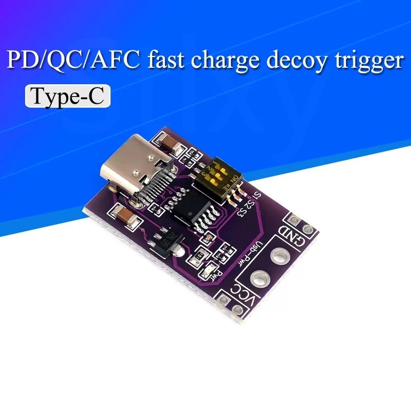 PD / QC / AFC Decoy Trigger Hỗ trợ 5V 9V 12V 15V 20V Đầu ra điện áp cố định
