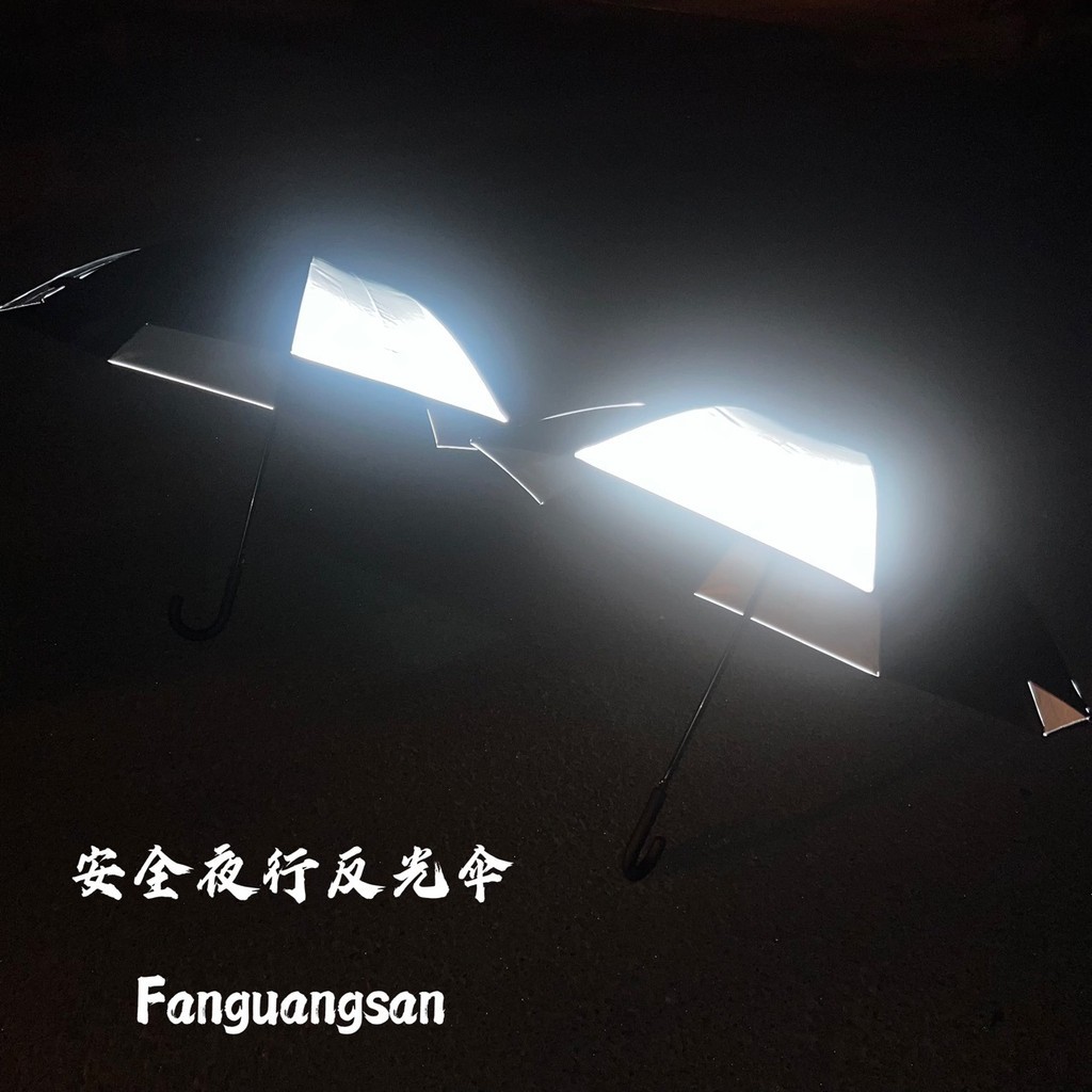 Ô dù tay cầm dài tự động đổi màu phản quang, Logo tùy chỉnh, mưa phổ biến TikTok