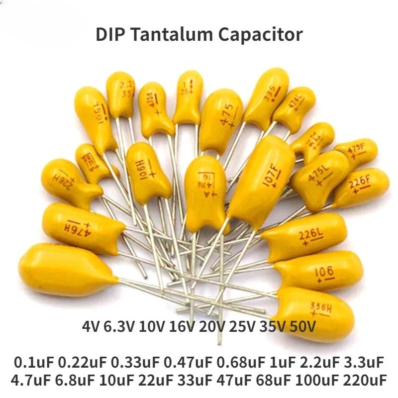 10V 10V 16V 25V 35V 50V Tụ điện Tantalum 1UF 2.2 UF 3.3 UF 4.7 UF 10UF 22UF 33UF 47UF 100UF 220uF 0.