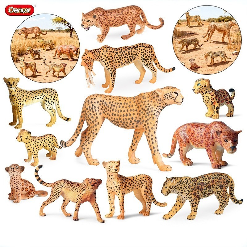 Đồ Chơi Trẻ Em Mô Phỏng Mô Hình Động Vật Chắc Chắn Jaguar Cheetah Money Panther Black Panther Snow P